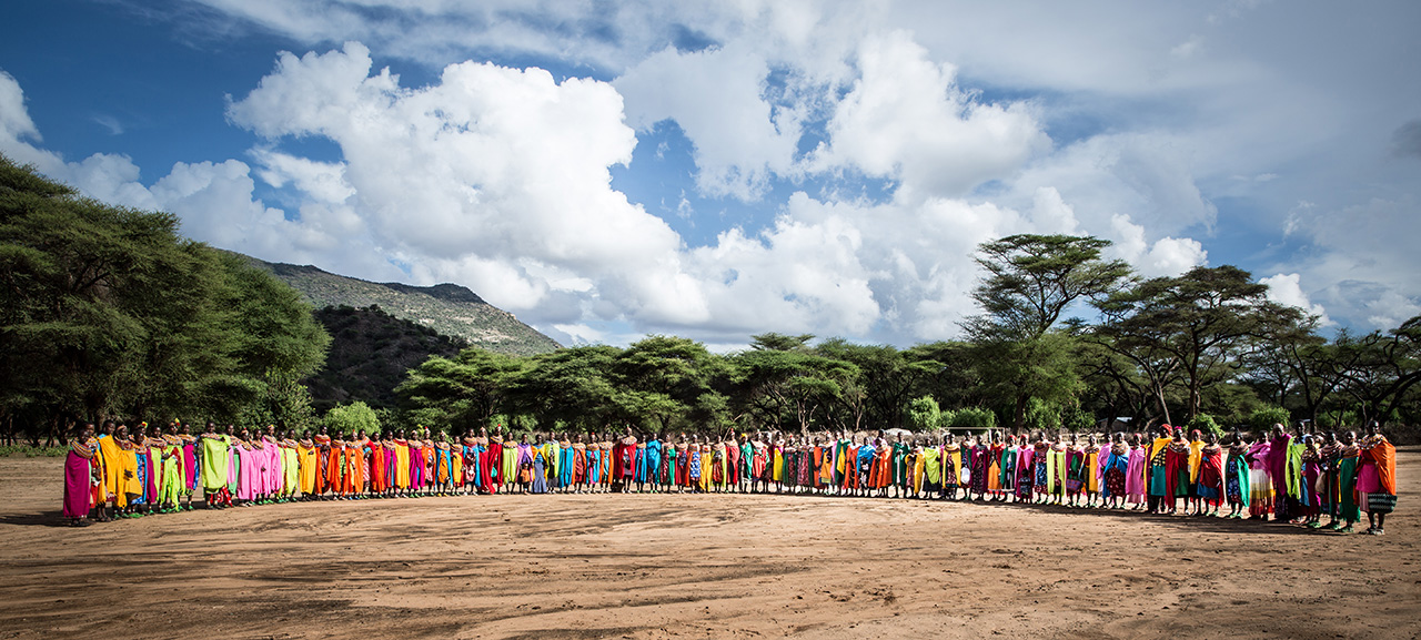 All of the 100 Samburu women who attended the conference in South Horr, Kenya. 