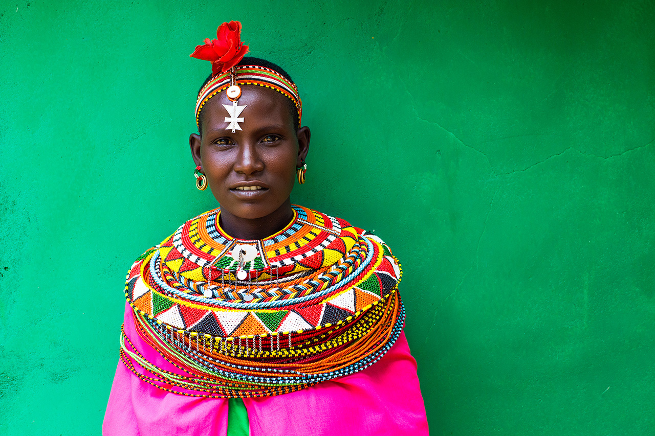 This tribe is known for their beautiful vibrant colors and incredible, intricate beadwork in their clothing -- obviously. 