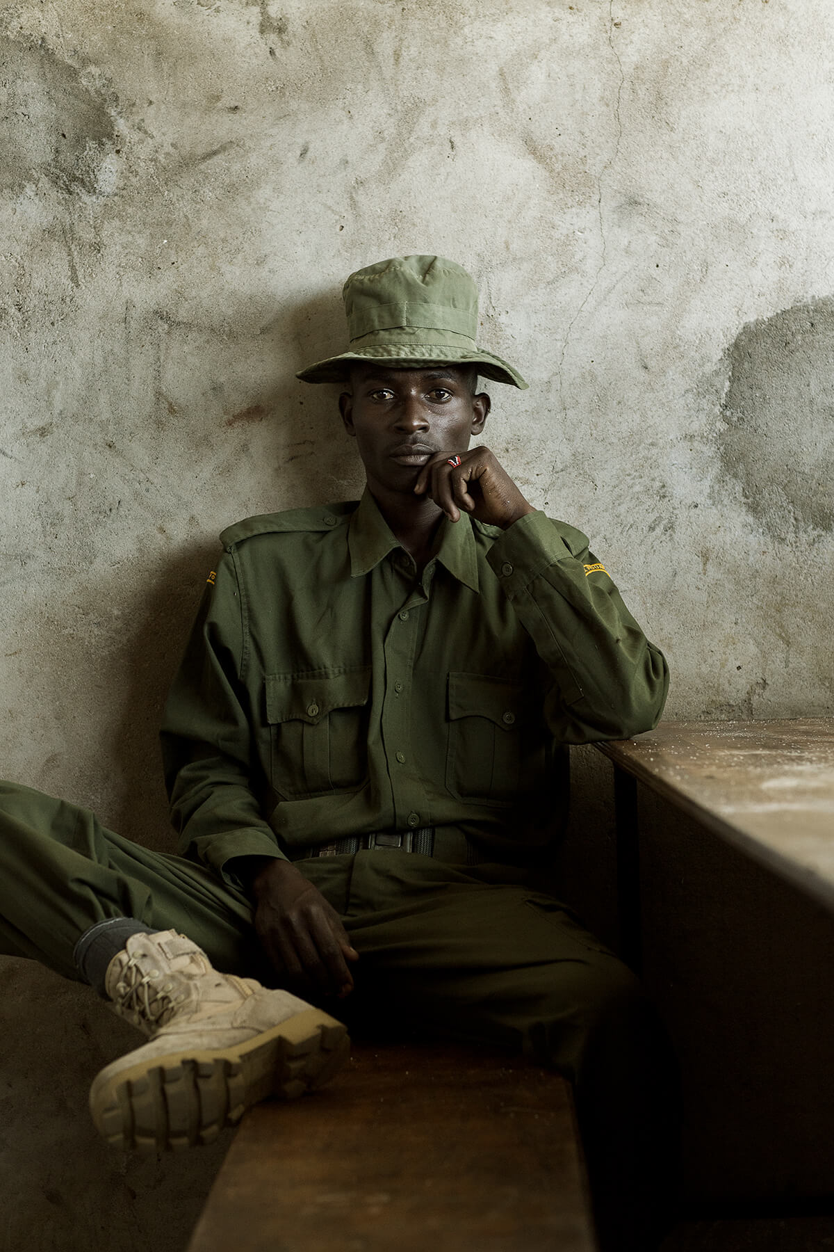 While on a poaching hunt with his father when Justus Nzioki was just 15 years old, his father was charged by a rhino and later died from the injuries.  Justus climbed in a tree for safety. 