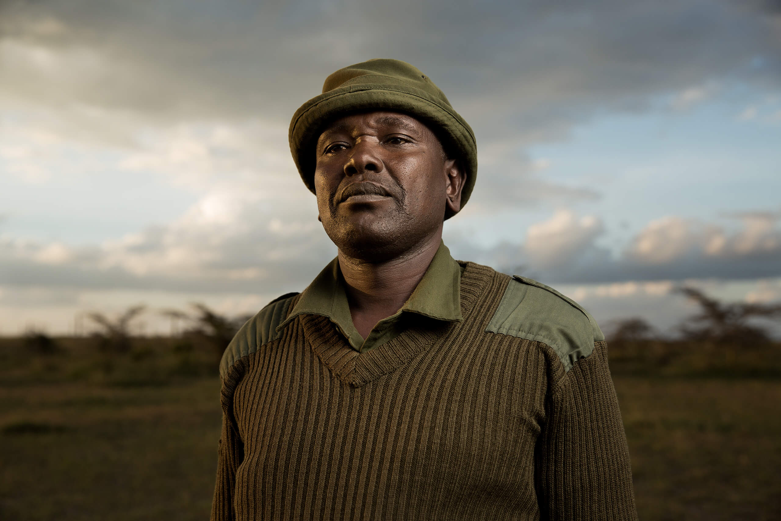 Rhino caretaker at Ol Pejeta.